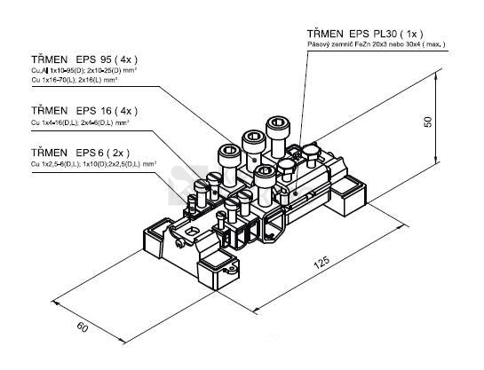 Obrázek produktu Svorkovnice ekvipotenciální Elektro Bečov EPS 1 bez krytu I223400 1