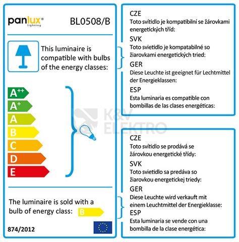 Obrázek produktu Zářivkové svítidlo Panlux Aiglos BL0508/B 1