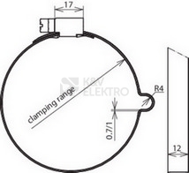 Obrázek produktu  Podpěra vedení nerez Dehn 200079 na okapové svody 80-100mm 1