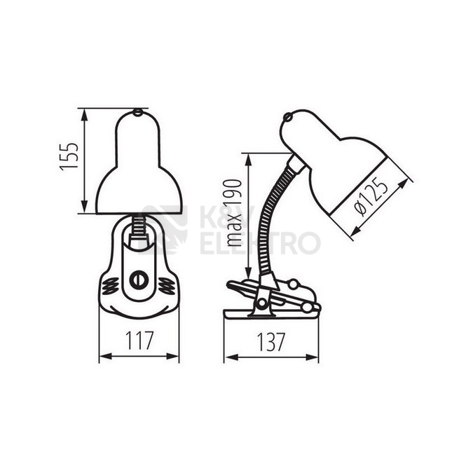 Obrázek produktu Stolní lampa Kanlux SUZI HR-60-BL E27 modrá 07152 3