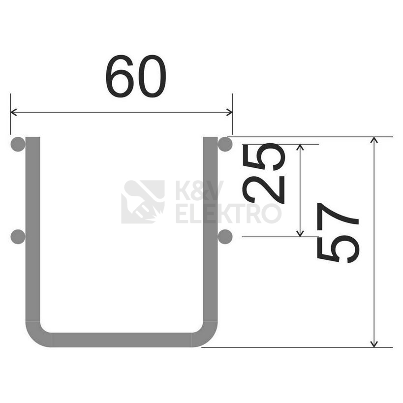 Obrázek produktu  Kabelový žlab KOPOS DZ 60X60 BF délka 3m 2