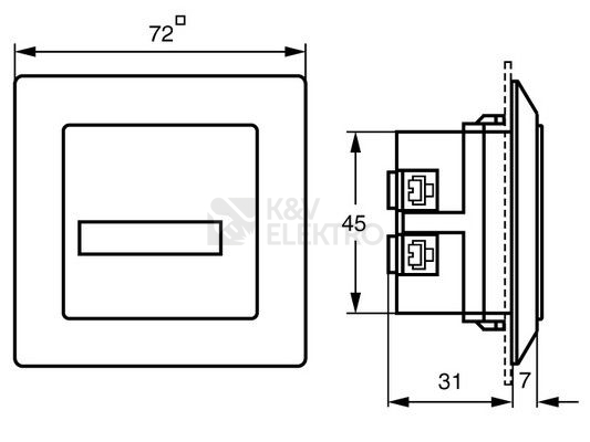 Obrázek produktu Počítadlo provozních hodin Paladin BW 40.18 230V bez rámečku 1008133 do panelu 48x48mm 1