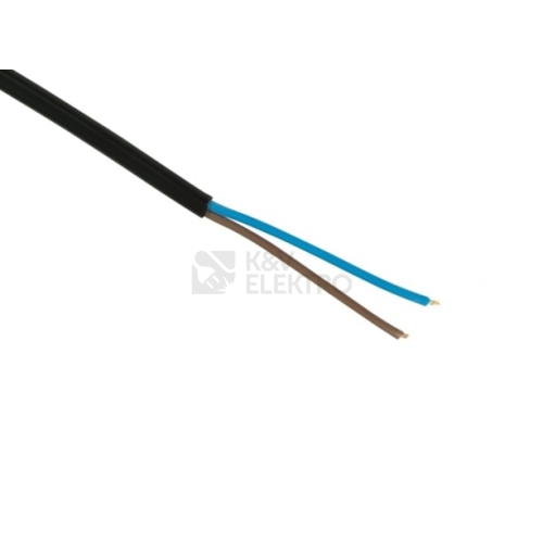 Kabel H05VV-F 2x1 černá (CYSY 2Dx1) metráž