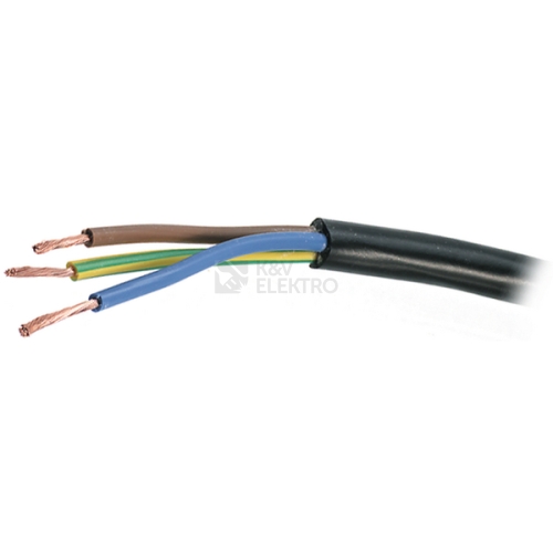 Kabel H05VV-F 3Gx0,75 černá (CYSY 3Cx0,75) metráž