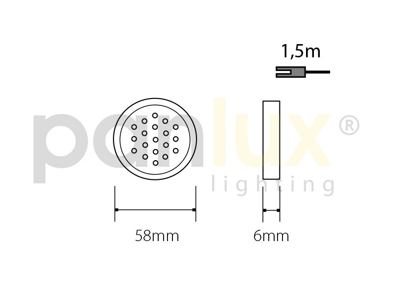 Obrázek produktu  LED svítidlo Panlux DEKORA 1 D1/BM 1,2W neutrální bílá 4000K 1