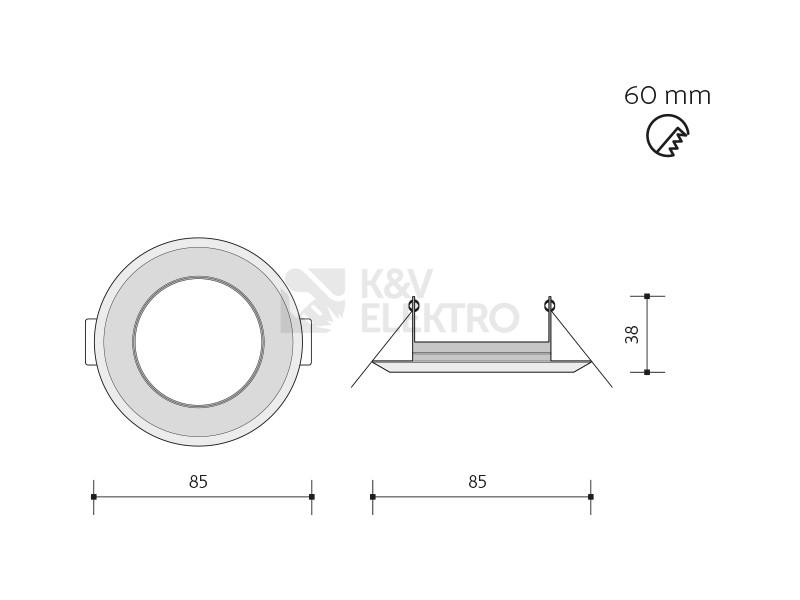 Obrázek produktu Podhledové svítidlo Panlux PPD-R50/CHB chrom broušený 1