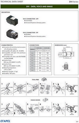 Efapel LOGUS 90 RJ45 UTP keystone cat. 5e 21975