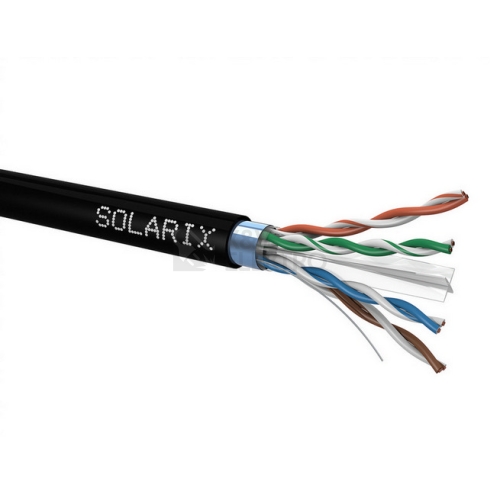 FTP kabel venkovní černý Solarix SXKD-6-FTP-PE metráž