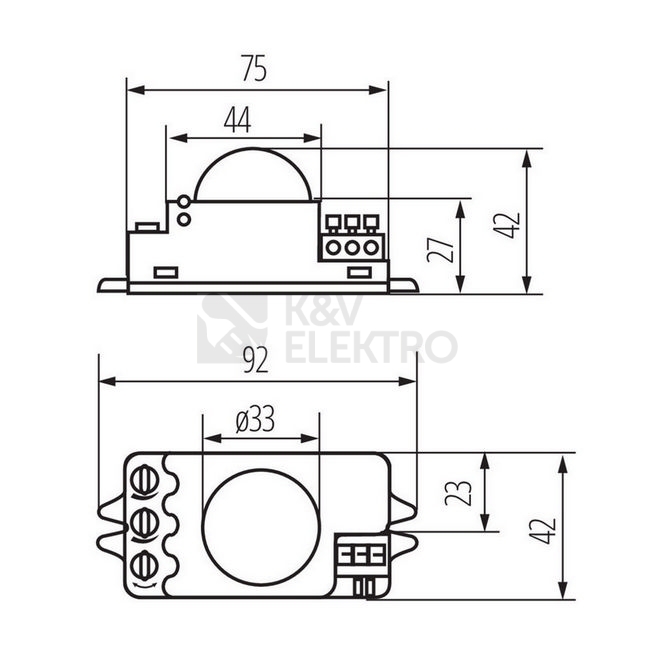 Obrázek produktu Pohybové čidlo mikrovlné 360° 1200W Kanlux ROLF JQ-L 08820 1