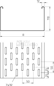 Obrázek produktu Kabelový žlab se spojovací sadou 110x100mm OBO SKS 110 FS 6061109  (3m) 1