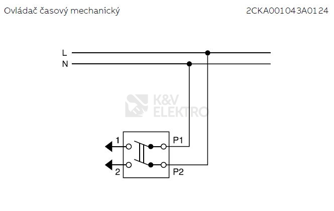 Obrázek produktu ABB časový spínač 1043-0-0124 (1071 U) 2CKA001043A0124 2