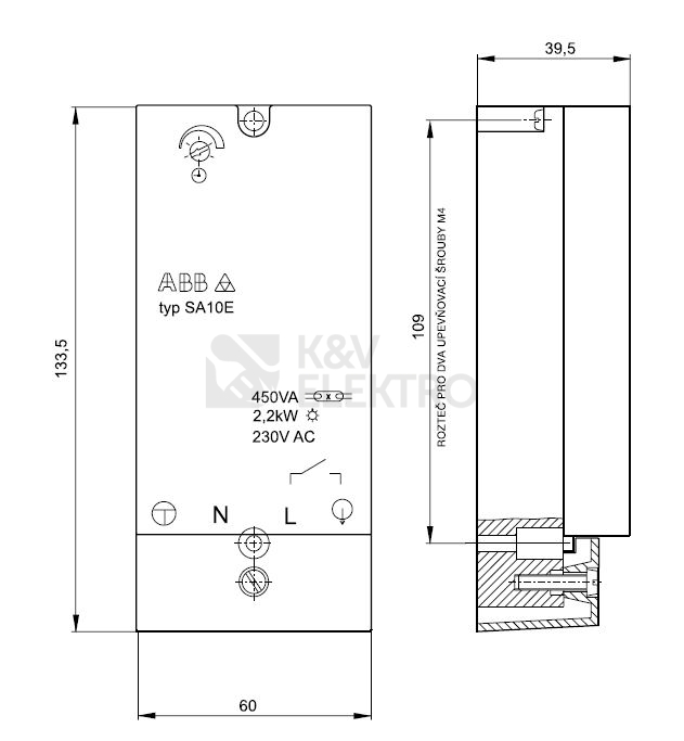 Obrázek produktu ABB schodišťový automat SA10E-230 elektronický 2