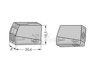 Obrázek produktu  Svorka WAGO 224-101 2x2,5 lustrová (100ks) 1