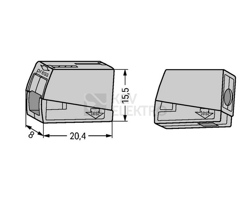 Obrázek produktu  Svorka WAGO 224-101 2x2,5 lustrová (100ks) 2