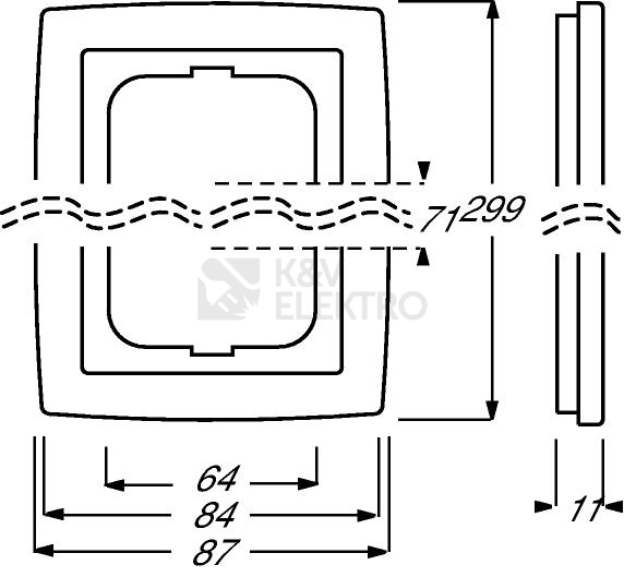 Obrázek produktu ABB Solo čtyřrámeček chromová matná 1754-0-4107 (1724-80) 2CKA001754A4107 1