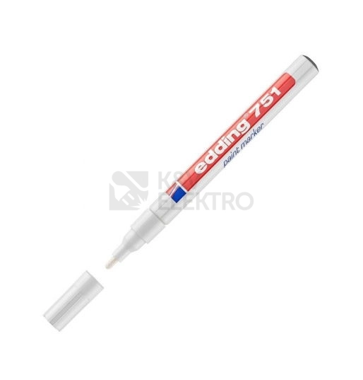 Obrázek produktu Popisovač fixa EDDING 751 B bílý hrot 1-2mm 0