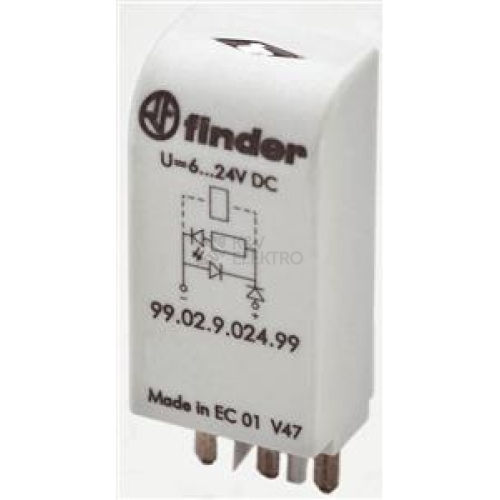 Modul Finder 99.02.0.230.98 s led ochrannou diodou 110-240 V AC/DC