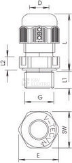 Obrázek produktu Kabelová vývodka OBO V-TEC M32x1,5 LGR světle šedá 2022870 3