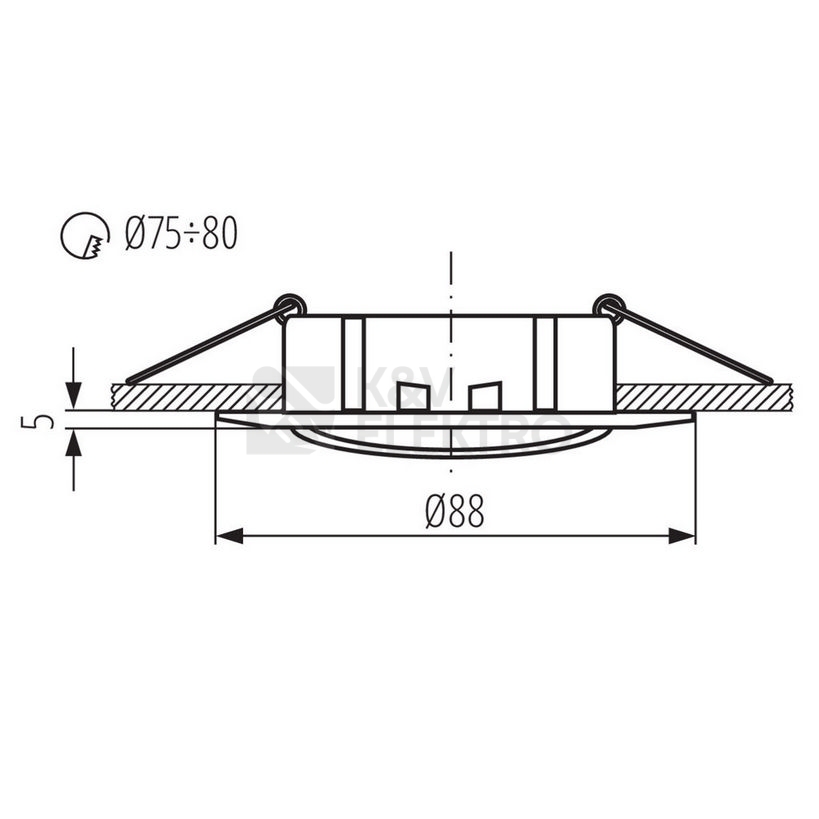 Obrázek produktu Podhledové svítidlo Kanlux LUTO CTX-DT02B-W 02590 1