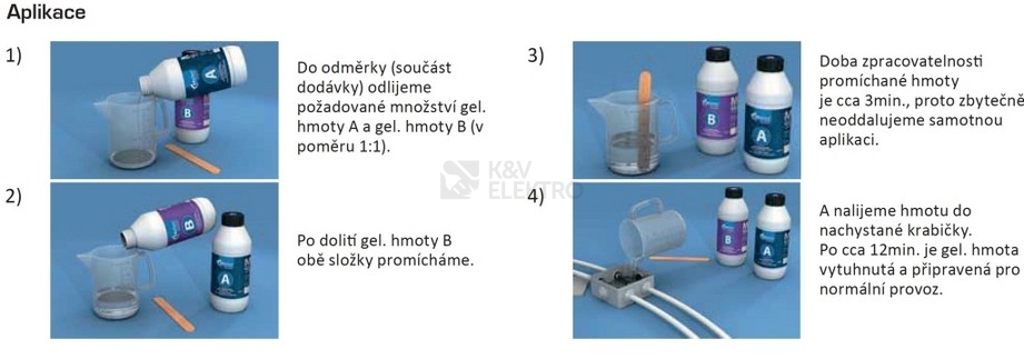 Obrázek produktu Gel dvousložkový MPGEL-100 zalévací (1 litr - 2x láhev 0,5l) 1000551 4