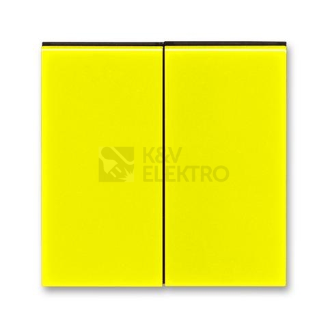 Obrázek produktu ABB Levit kryt vypínače dělený žlutá/kouřová černá 3559H-A00652 64 0