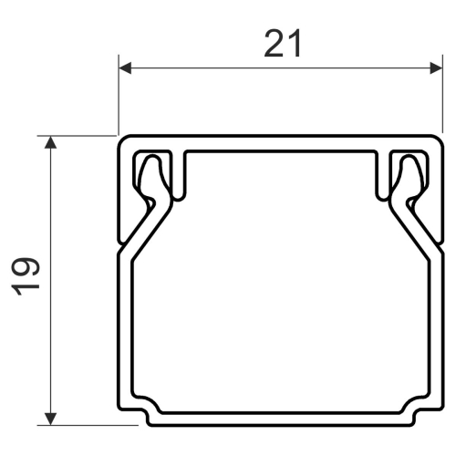 Lišta na kabely KOPOS LHD 20X20 FD 2m černá