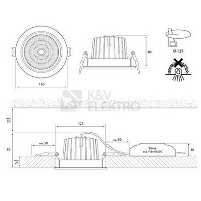 Obrázek produktu  Podhledové LED svítidlo McLED Sima 30 30W 4000K ML-412.035.33.0 13