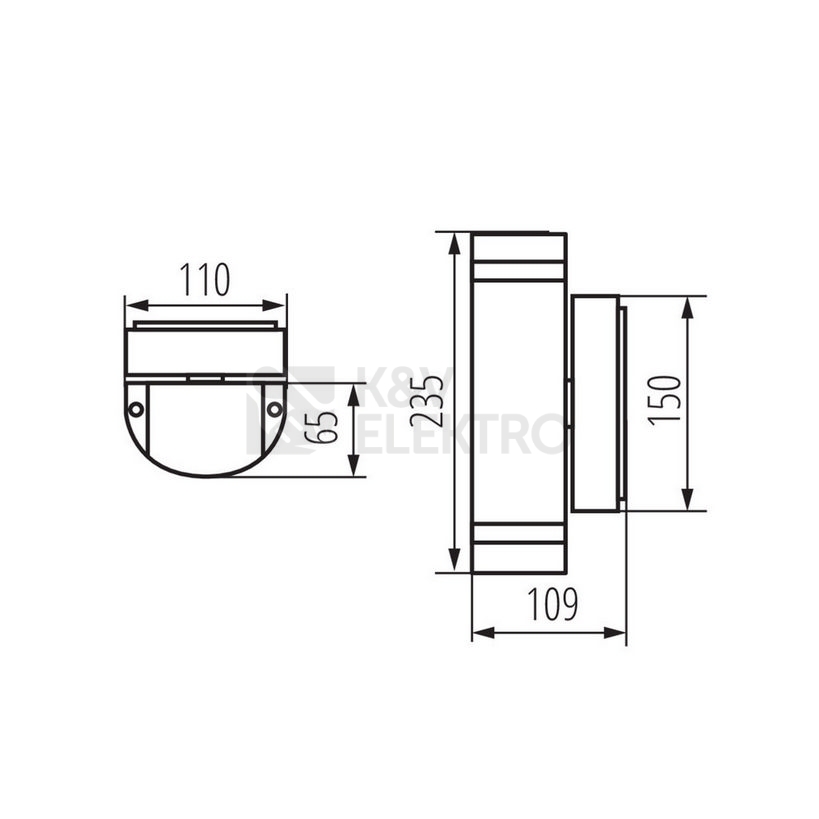 Obrázek produktu Svítidlo Kanlux ZEW EL-235U-GR GU10 IP44 šedá 22443 6