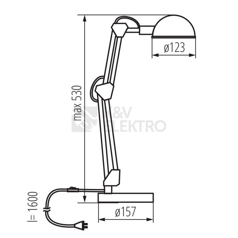 Obrázek produktu  Stolní lampa Kanlux PIXA KT-40-W E14 bílá 19300 1