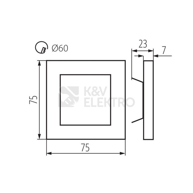 Obrázek produktu Orientační svítidlo 12V Kanlux APUS LED CW P68 0,8W 6500K 23107 4