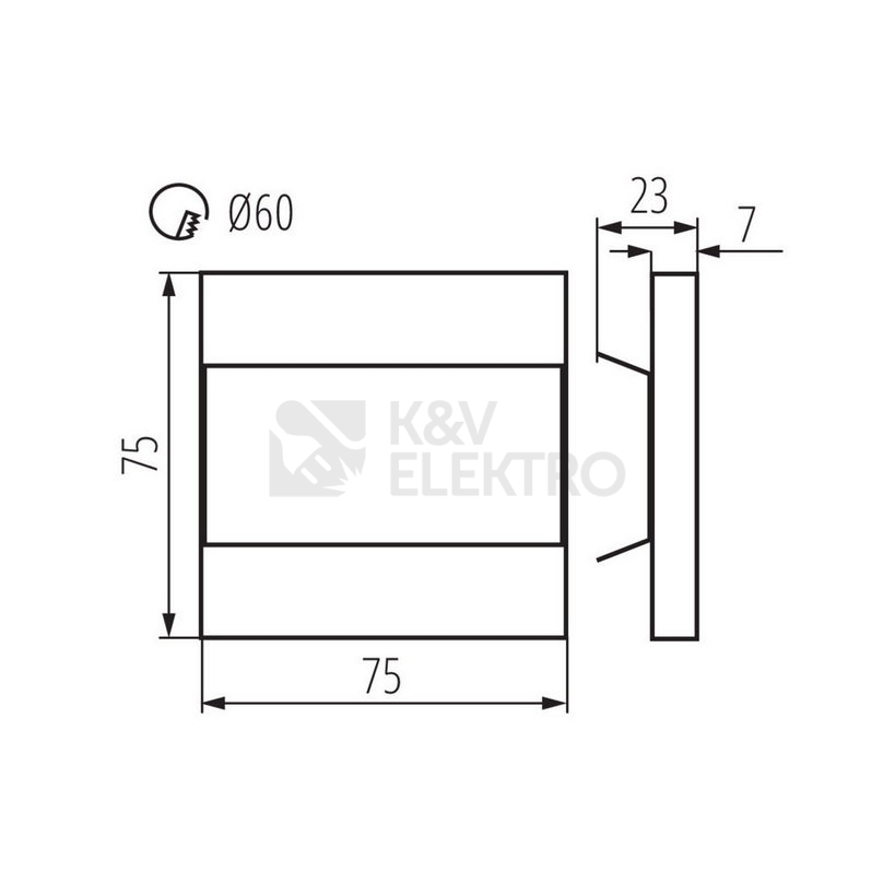 Obrázek produktu Orientační svítidlo 12V Kanlux TERRA LED WW 0,8W 3000K teplá bílá 23102 1