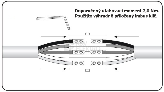 Obrázek produktu Kabelová spojka gelová SHARK 6802A se svorkovnicí 3-5x(2,5-10mm2) pro Cu/Al 1005456 3