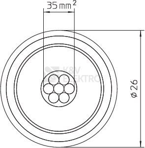 Obrázek produktu Izolovaný svod průměr 26mm OBO ISCON PRO+75 GR 5407997 metráž 1