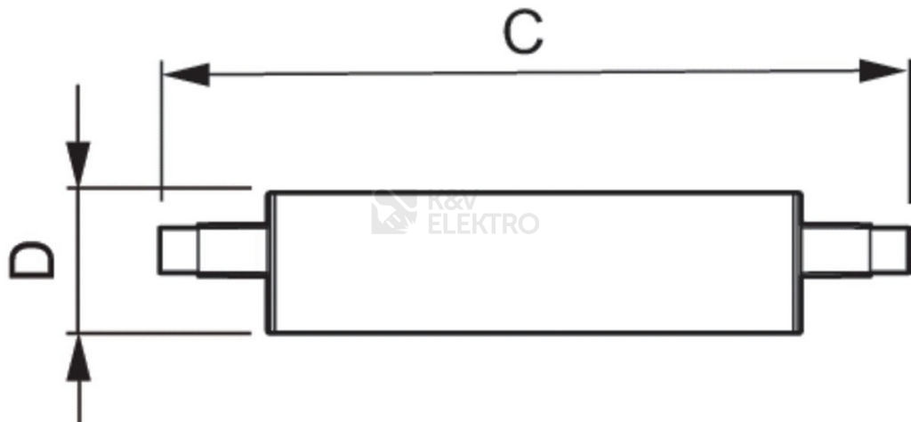 Obrázek produktu LED žárovka R7s 118mm Philips 14W (100W) teplá bílá (3000K) stmívatelná 2