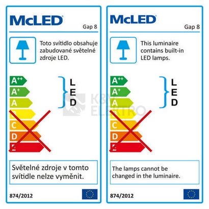 Obrázek produktu LED svítidlo McLED GAP 8 bílá 8W 2700K teplá bílá ML-416.037.33.0 8