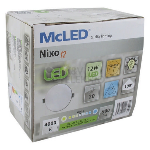 Obrázek produktu LED podhledové svítidlo McLED NIXO 12W 4000K neutrální bílá ML-412.059.33.0 9