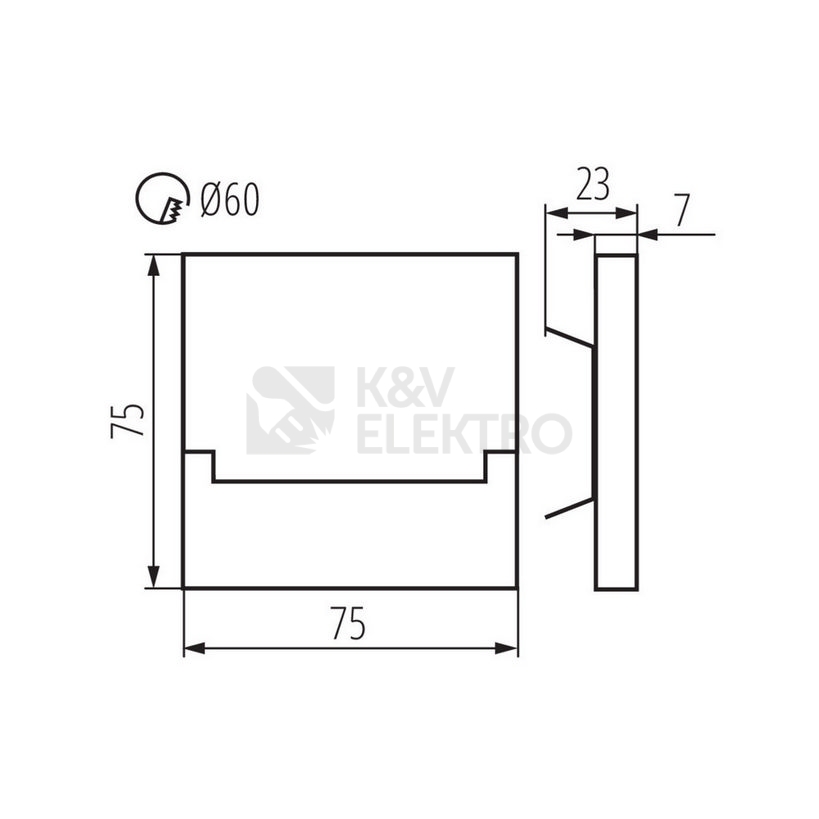 Obrázek produktu Orientační svítidlo 12V Kanlux SABIK LED CW 0,8W 6500K 23110 8