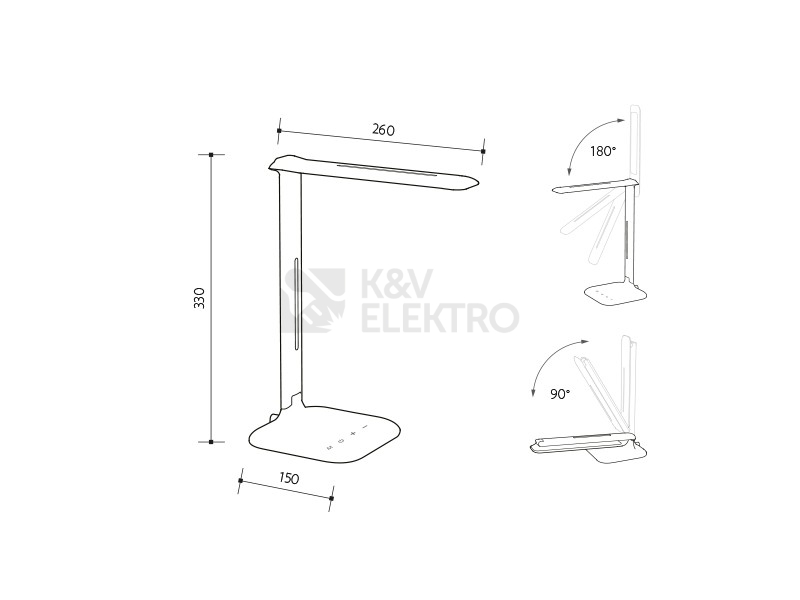 Obrázek produktu Stolní LED lampička ROBIN černá Panlux PN15300007 3