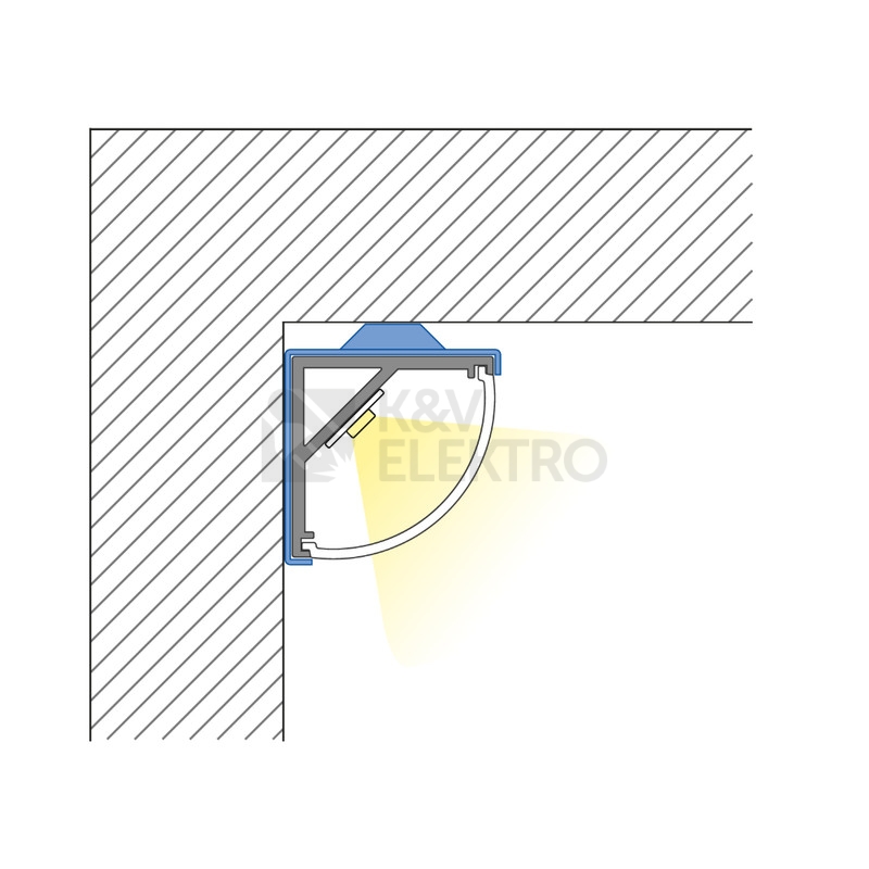 Obrázek produktu  Rohový hliníkový profil McLED RS 16x16mm s mléčným difuzorem 2m ML-761.041.02.2 4