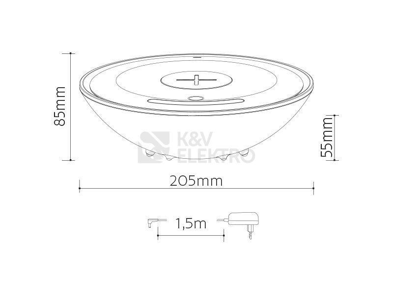 Obrázek produktu  Bezdrátová nabíječka PANLUX CHARGER RGBW s LED přisvícením PN15100001 2