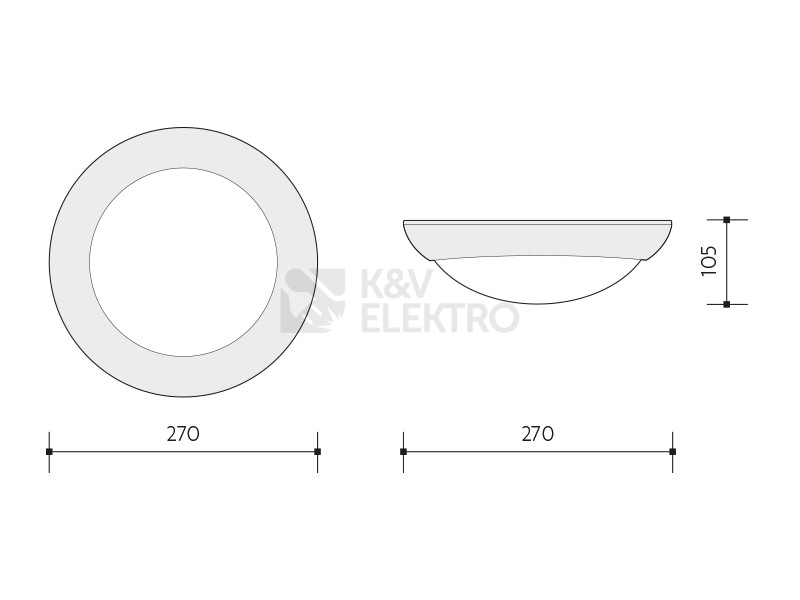 Obrázek produktu Svítidlo JUPITER S 270 LED 8W s pohybovým čidlem studená bílá 6000K PN32200001 3