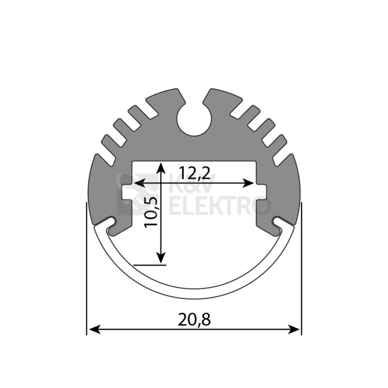 Obrázek produktu Závěsný hliníkový profil McLED ZX 21mm s mléčným difuzorem 2m ML-761.007.07.2 7