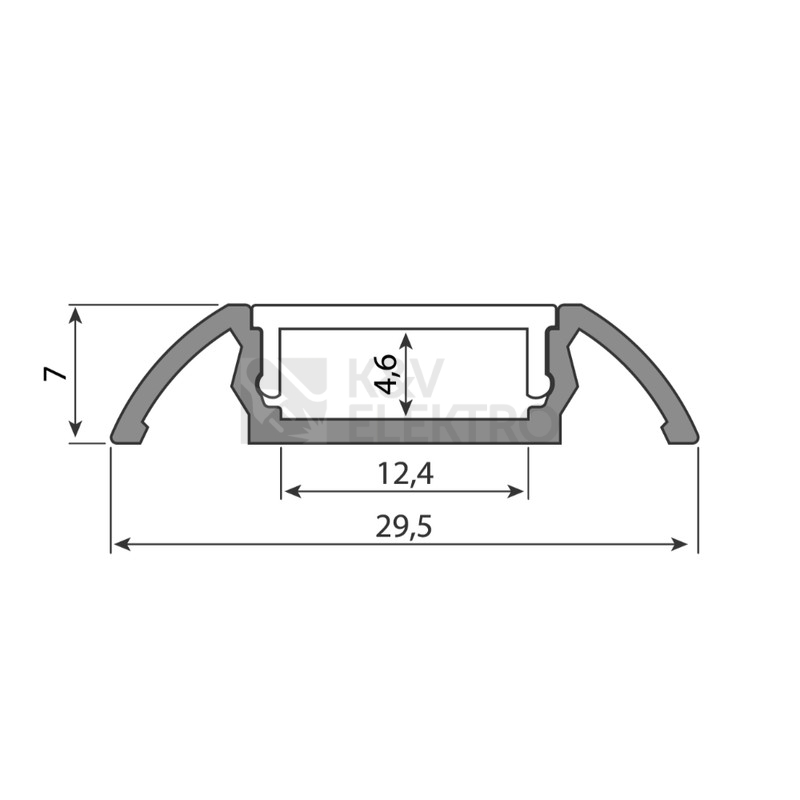 Obrázek produktu  Přisazený hliníkový profil McLED PX 30x7mm s mléčným difuzorem 2m ML-761.015.02.2 4