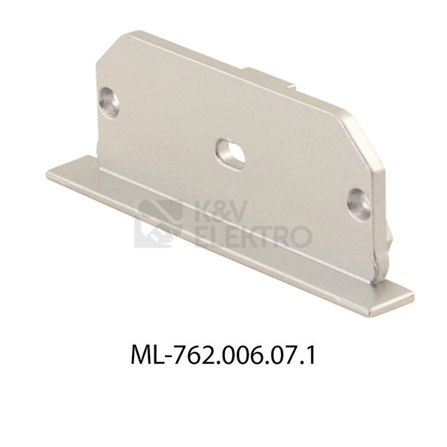 Obrázek produktu Koncovka LED profilu s otvorem pro AH stříbrná McLED ML-762.006.07.1 0
