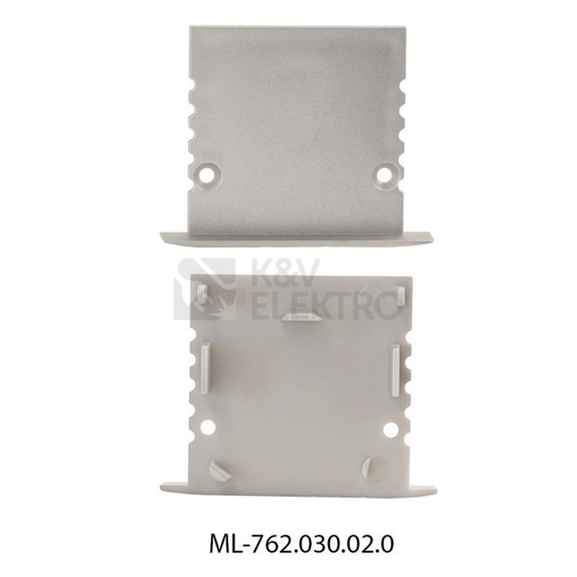 Obrázek produktu Koncovka LED profilu VX bez otvoru stříbrná McLED ML-762.030.02.0 0