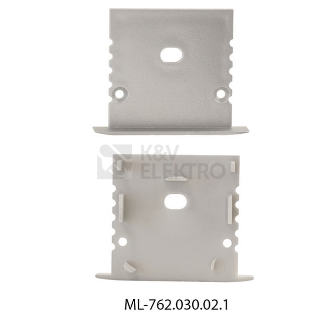 Obrázek produktu Koncovka LED profilu VX s otvorem stříbrná McLED ML-762.030.02.1 0