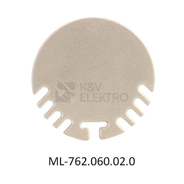 Obrázek produktu Koncovka LED profilu ZP bez otvoru stříbrná McLED ML-762.060.02.0 0