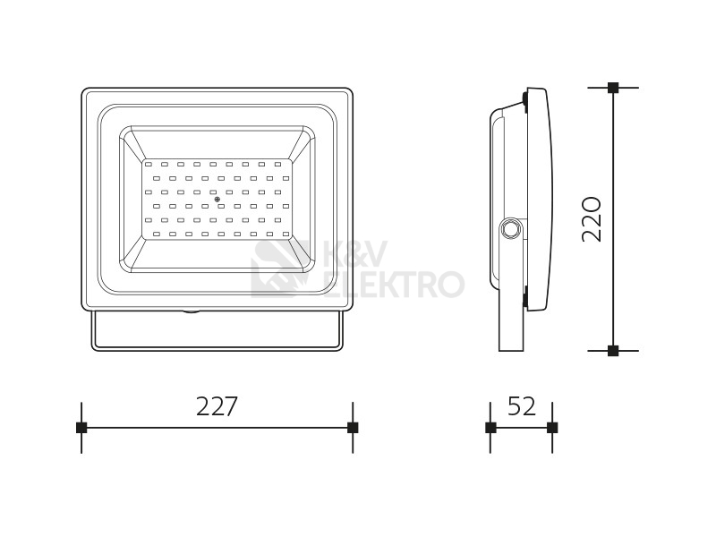 Obrázek produktu Reflektor LEDMED VANA SMD LED 50W IP65 4000K LM34300011 1