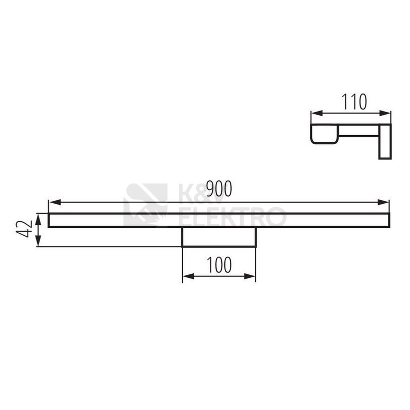 Obrázek produktu  Nástěnné LED svítidlo Kanlux ASTEN LED IP44 15W-NW neutrální bílá 26682 8