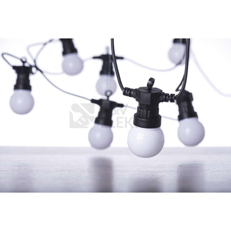 Obrázek produktu LED světelný řetěz EMOS ZY1939 DCPW01 5m 10x párty žárovky mléčné teplá bílá 3